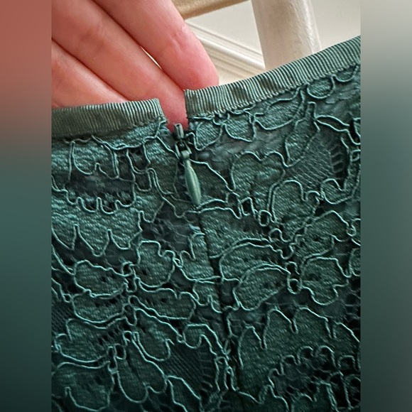 NEW Brooks Brothers dark green lace dress for Holidays, size 12 - Picture 10 of 12